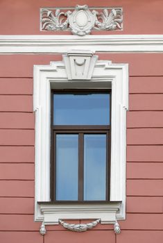 Architecture detail, window of an old building, Saint-Petersburg, Russia