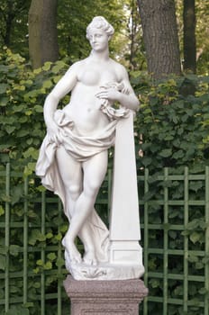 Woman statue in the Summer Garden, St. Petersburg, Russia