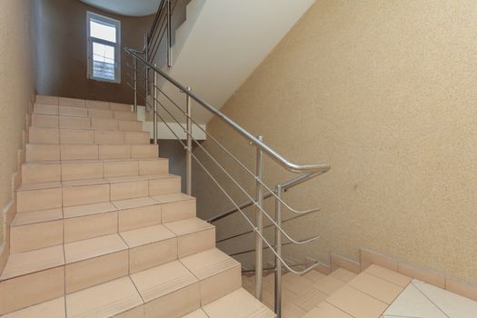 Empty hall with stairs office building interior