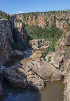 canyon on the panoramaroute in south africa near Hoedspruit with the bourkes potholes