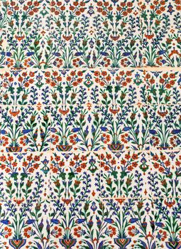 Ancient Ottoman time Handmade Turkish Tiles with floral patterns