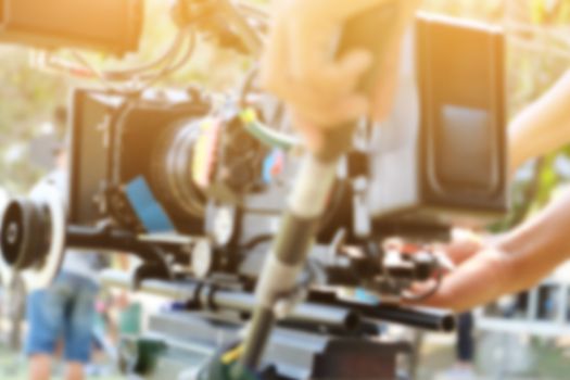 Behind the scenes background, Cinema Camera on Film Set