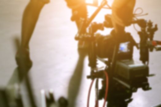 Behind the scenes background, Cinema Camera on Film Set