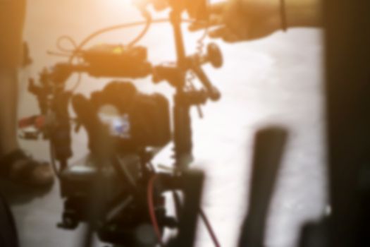 Behind the scenes background, Cinema Camera on Film Set