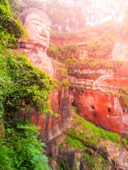 Giant Buddha, Dafo, in Leshan, Sichuan Province in China