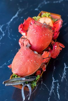 steam Red Frog Crab Premium seafood 