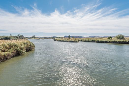 The Orange River at Marchand as seen from the bridge over the river