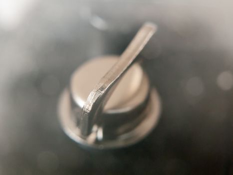 close up of metal twister with blurry background; Essex; UK