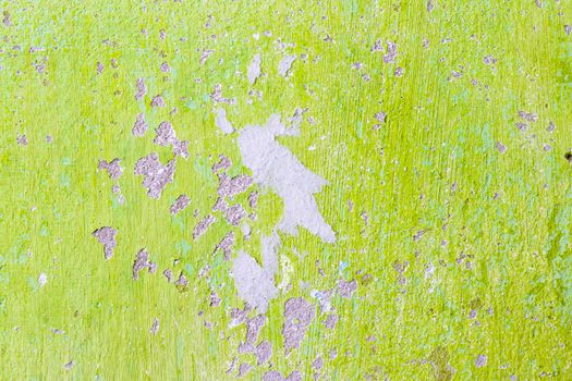 Green repair wall background. Rough housework wallpaper design backdrop. Color room interior decoration texture template