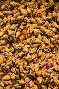 Dry herbal plant at the market place for sale