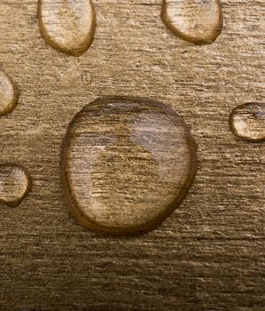 Water drops on a solid  surface