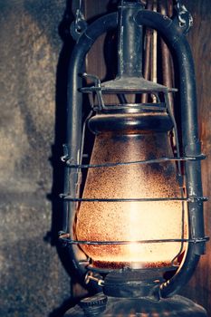 big old dirty lamp. photo. decorative closeup