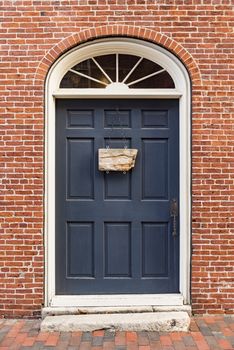 Front Door of a New England house in Portsmouth, New Hampshire