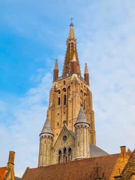 Gothic tower of Church of Our Lady in Bruges is the second tallest brickwork tower in the world.