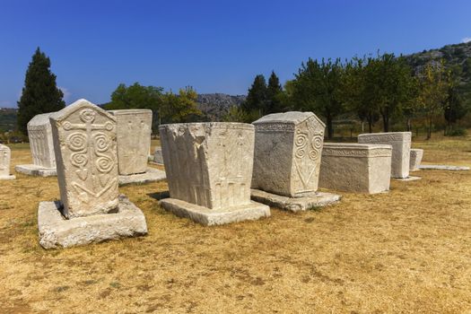 Radimlja necropolis by day, Stolac, Bosnia and Hercegovina, UNESCO site