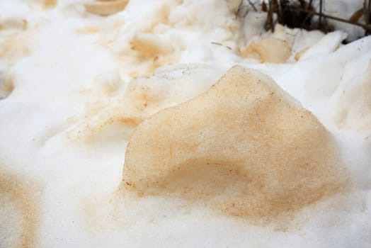 Red snow after sand from Sahara across eastern Europe