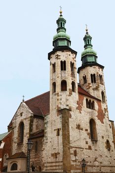 Church of Saint Andrew, old historical Romanesque cathedral in Krakow, Poland