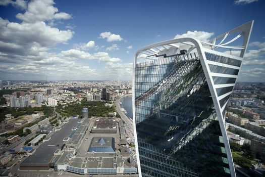 Moscow, Russia - June 10, 2016: Moscow City. View of skyscrapers Moscow International Business Center.