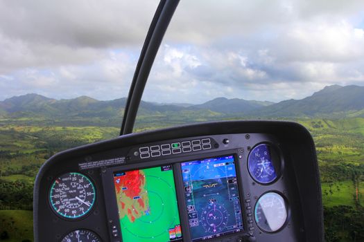 Helicopter Flight Control Panel While on Tour 