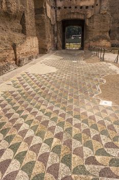 Ruins of the Baths of Caracalla (Terme di Caracalla), one of the most important baths of Rome at the time of the Roman Empire.