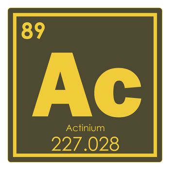 Actinium chemical element periodic table science symbol