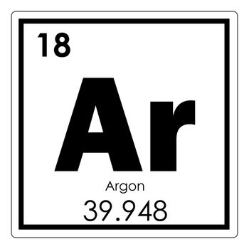 Argon chemical element periodic table science symbol