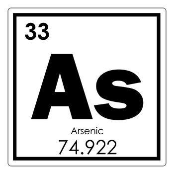 Arsenic chemical element periodic table science symbol