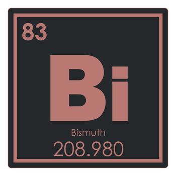 Bismuth chemical element periodic table science symbol