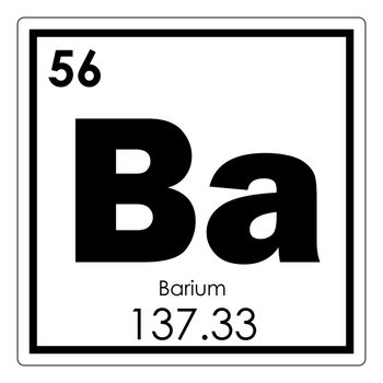 Barium chemical element periodic table science symbol