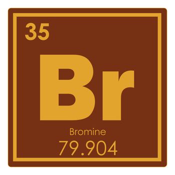 Bromine chemical element periodic table science symbol