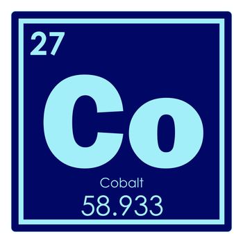 Cobalt chemical element periodic table science symbol