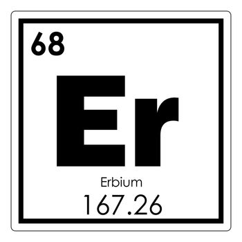 Erbium chemical element periodic table science symbol