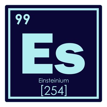 Einsteinium chemical element periodic table science symbol