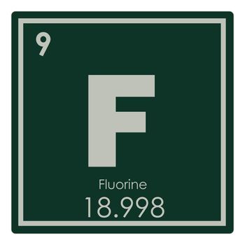 Fluorine chemical element periodic table science symbol