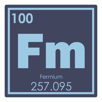 Fermium chemical element periodic table science symbol