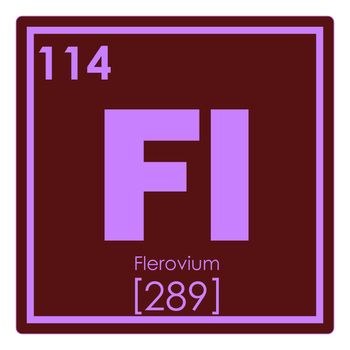 Flerovium chemical element periodic table science symbol
