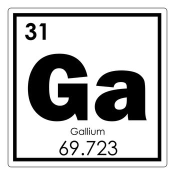 Gallium chemical element periodic table science symbol