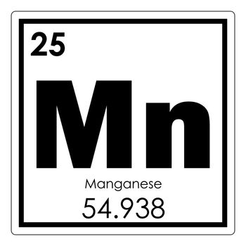 Manganese chemical element periodic table science symbol
