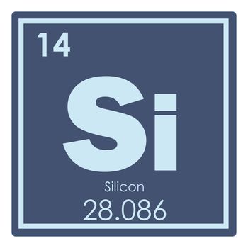 Silicon chemical element periodic table science symbol