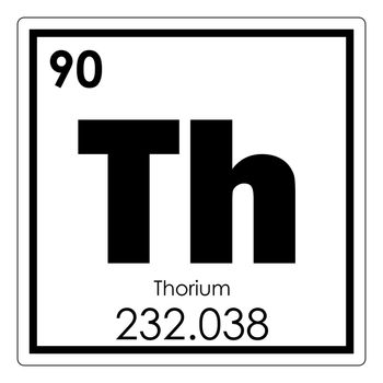 Thorium chemical element periodic table science symbol