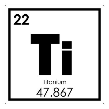 Titanium chemical element periodic table science symbol