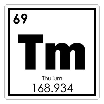 Thulium chemical element periodic table science symbol