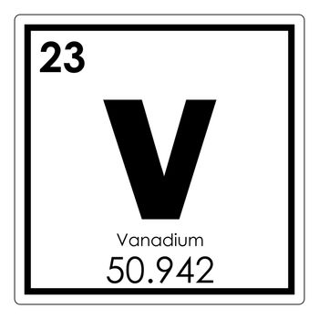 Vanadium chemical element periodic table science symbol