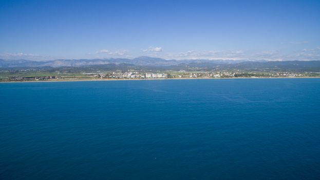 Calm ocean surface mediterranean Sea Antalya Turkey