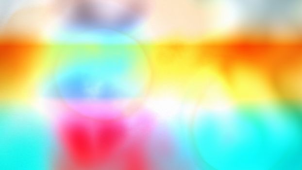 A festive 3d rendering of all rainbow colors in a defocused variant. The smudges of blurred colors interact with each other while playing in a delightful way.