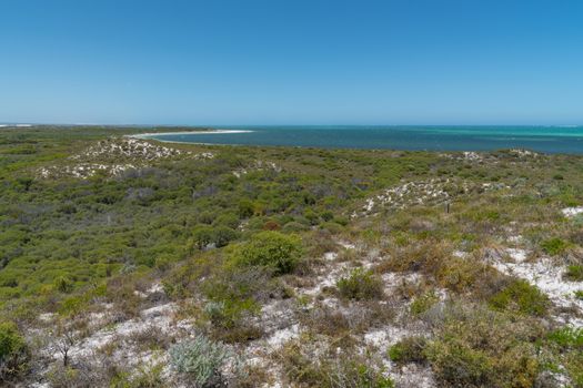 Coastal landscape close to Cervantes on a stormy day, Western Australia