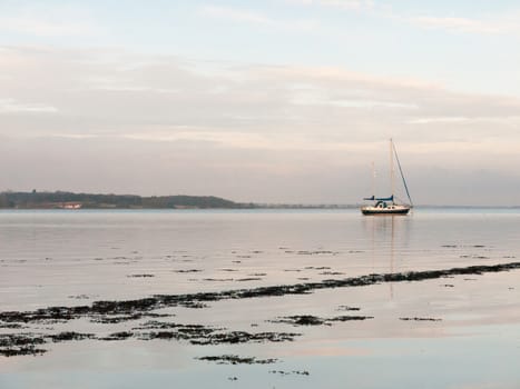 open ocean bay of water day sky sea coast no people boats fresh; essex; england; uk