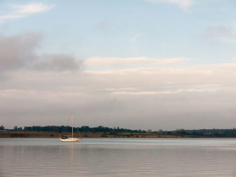 open ocean bay of water day sky sea coast no people boats fresh; essex; england; uk