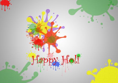 illustration of abstract colorful Happy Holi background