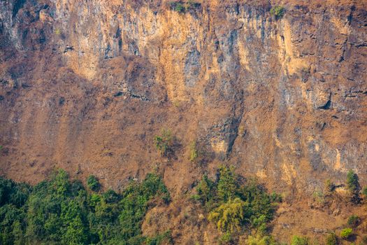 Detail of cliff in Kushma, Nepal